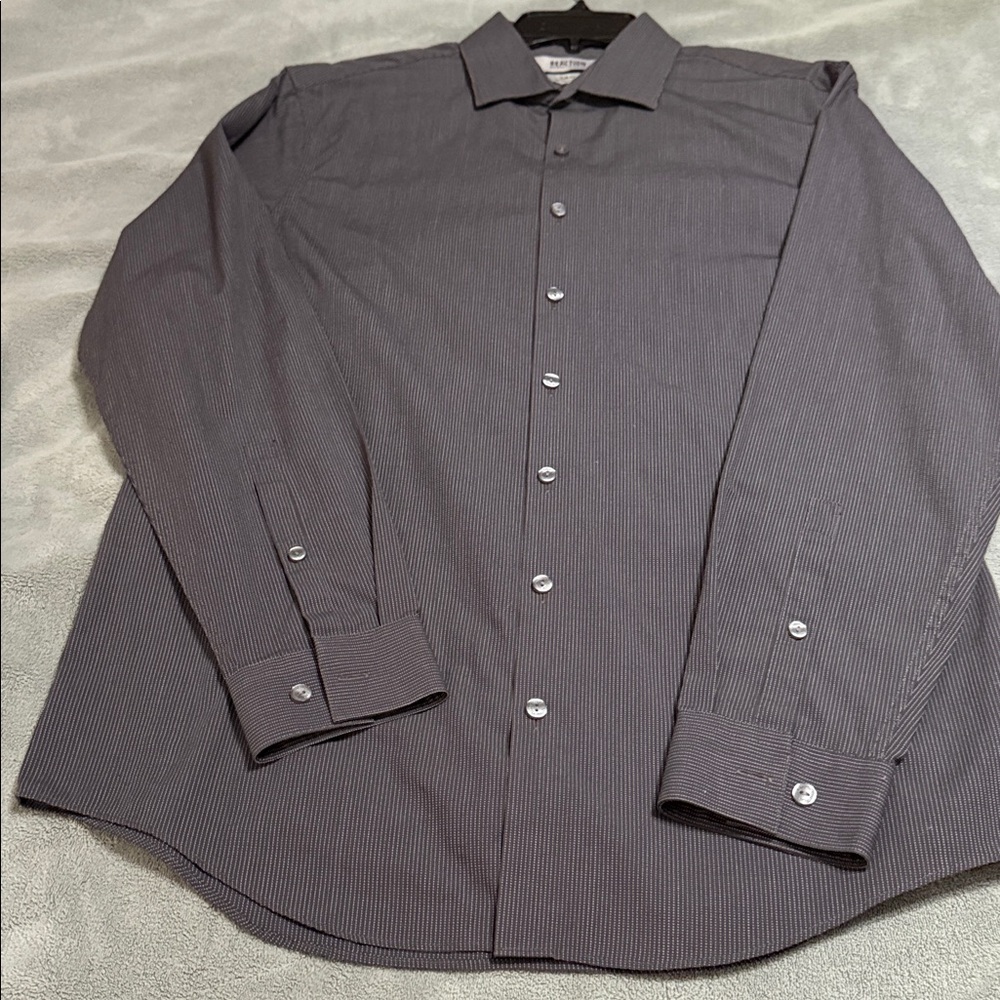 Kenneth Cole Reaction Charcoal Pinstripe Shirt